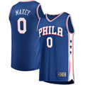 Punc P.76ers #0 Tyrese Maxey  Royal Fast Break Replica Jerseys - Icon Edition
