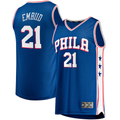 Punc P.76ers #21 Joel Embiid  Royal Big & Tall Fast Break Player Jerseys - Icon Edition