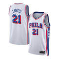 Punc P.76ers #21 Joel Embiid White Swingman Jerseys - Association Edition