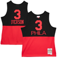 Punc P.76ers #3 Allen Iverson Mitchell & Ness Black 2003-04 Hardwood Classics Reload 2.0 Swingman Jerseys