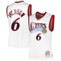 Punc P.76ers #6 Allen Iverson Mitchell & Ness White 2002-03 Hardwood Classics Swingman Jerseys