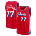 Punc P.76ers #77 VJ Edgecombe Red Fast Break Replica Player Jerseys - Statement Edition