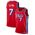Punc P.76ers #7 Jaylen Brown Red Swingman Jerseys - Statement Edition