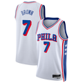 Punc P.76ers #7 White Swingman Jerseys - Association Edition