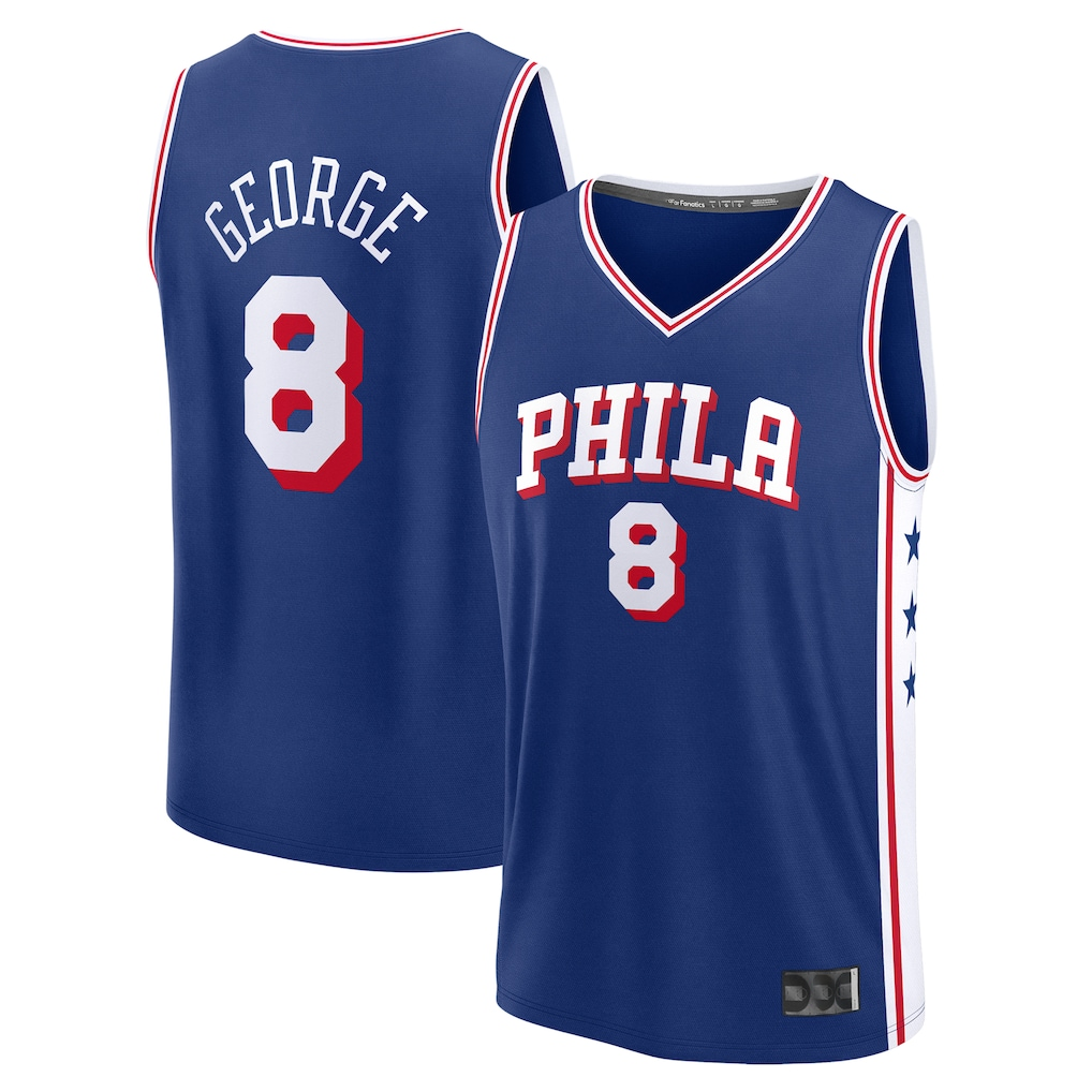 Punc P.76ers #8 Paul George Royal Fast Break Replica Player Jerseys - Icon Edition