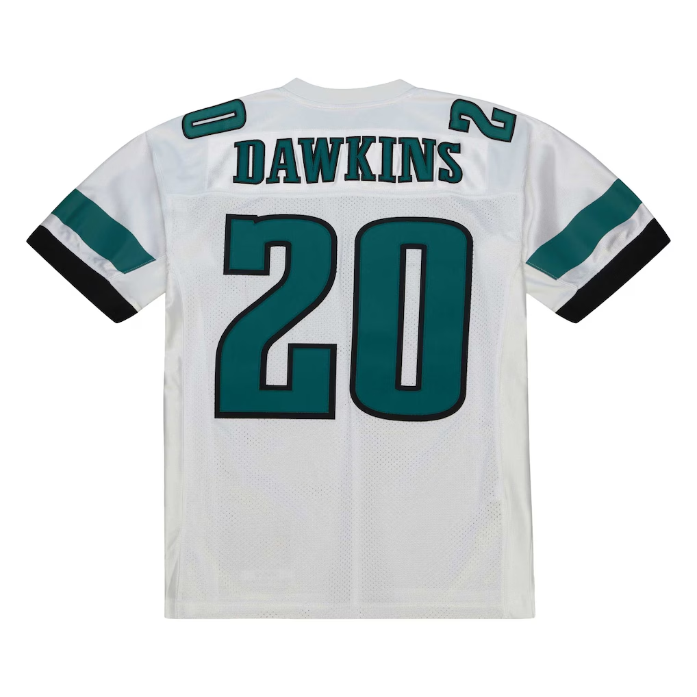 Punc P.Eagles 1996 #20 Brian Dawkins Mitchell & Ness White Authentic Throwback Retired Player Stitched Puhic Jersey