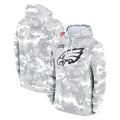 Punc P.Eagles Arctic Camo Salute to Service Pullover Hoodies Limited Game Blank Player Stitched Jerseys