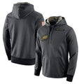 Punc P.Eagles Gray Pullover Hoodies Home Game Blank Player Stitched Jerseys