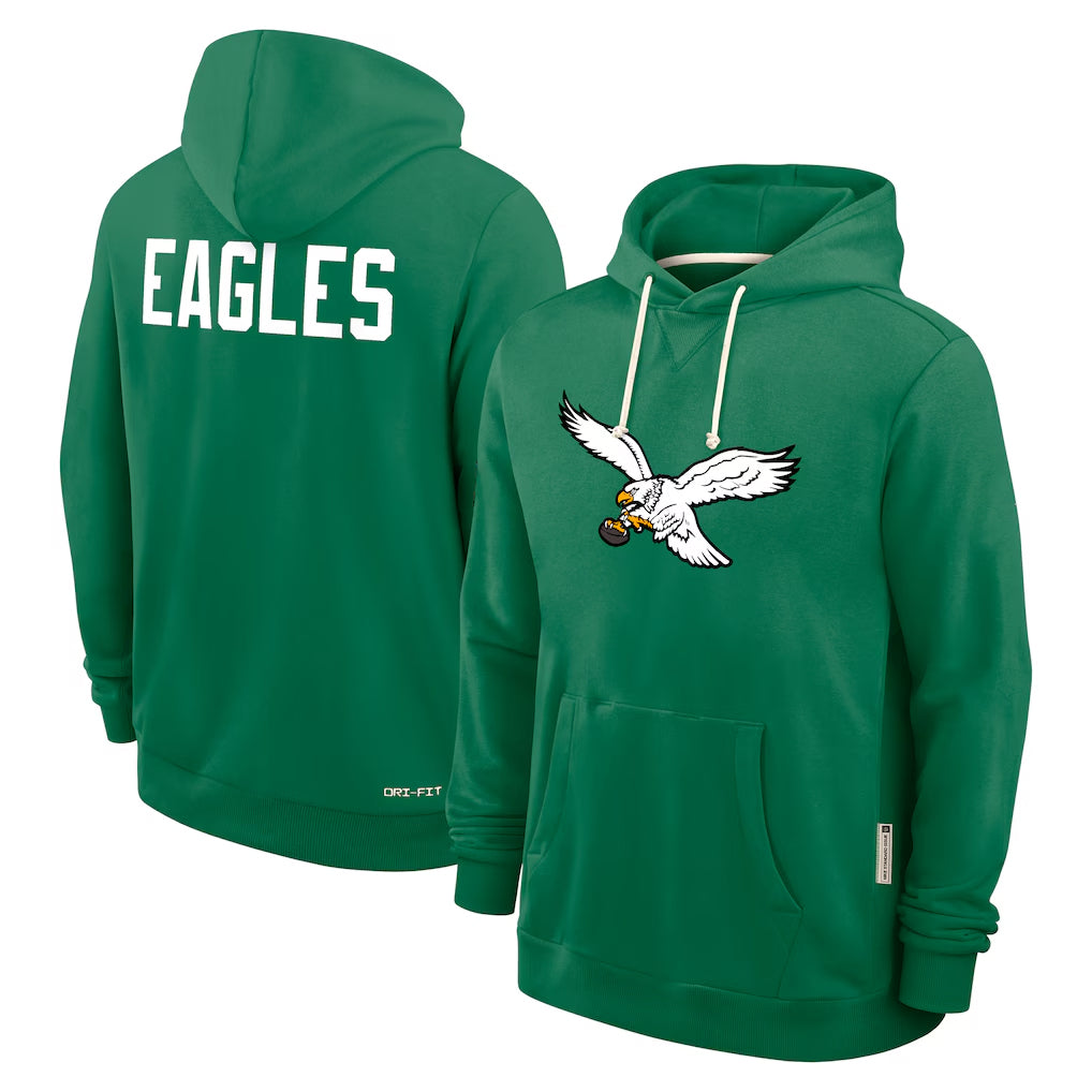 Punc P.Eagles Green Pullover Hoodies Home Game Blank Player Stitched Jerseys