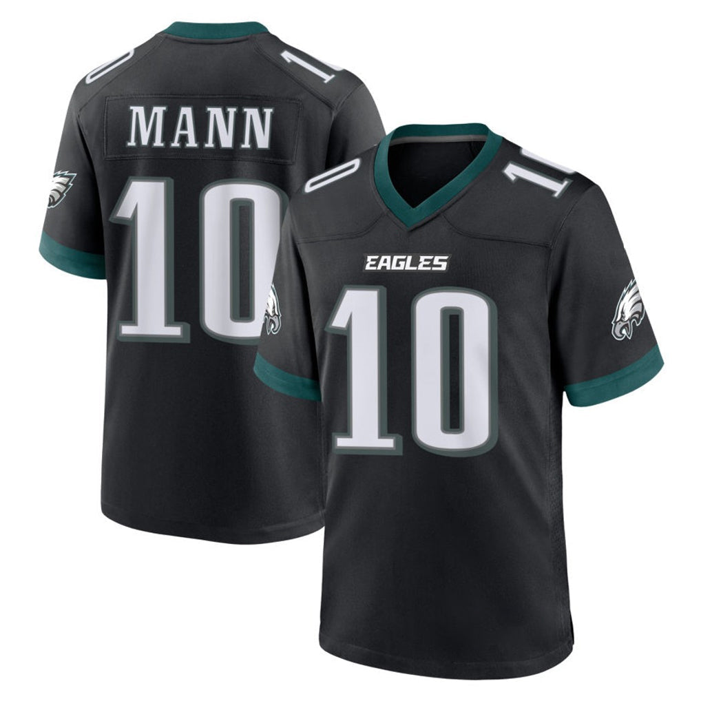 Punc P.Eagles #10 Braden Mann Player Black Game Home Stitched Jerseys