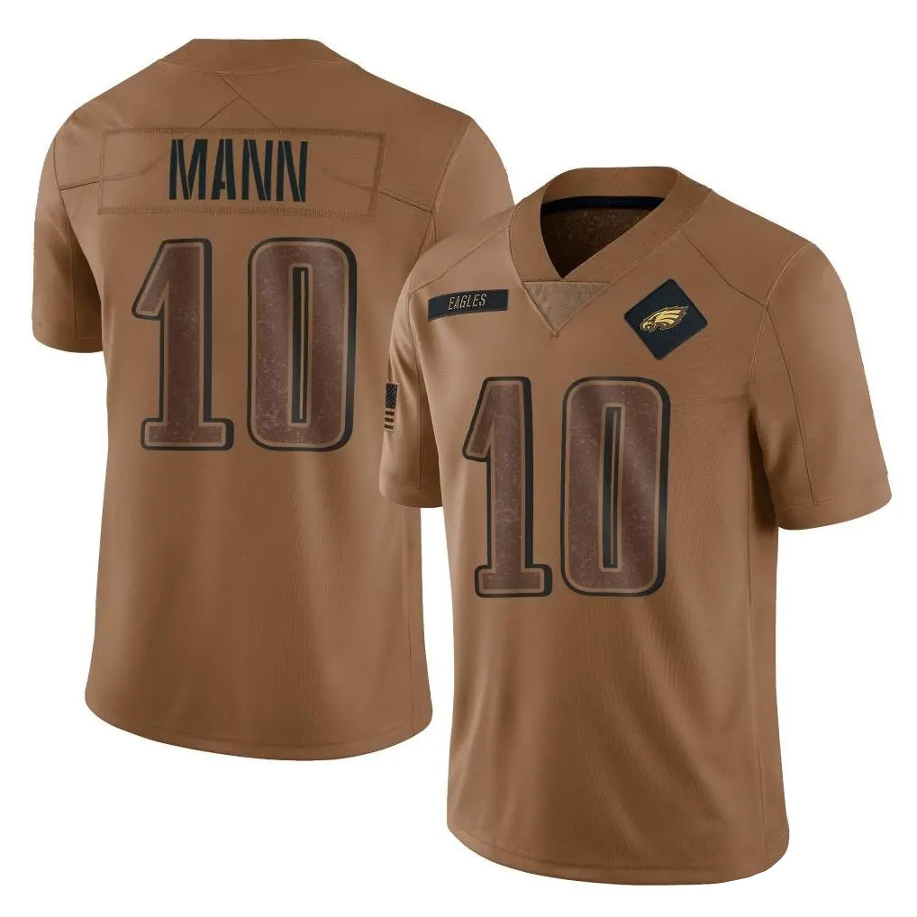Punc P.Eagles #10 Braden Mann Player Brown Salute To Service Limited Stitched Jerseys