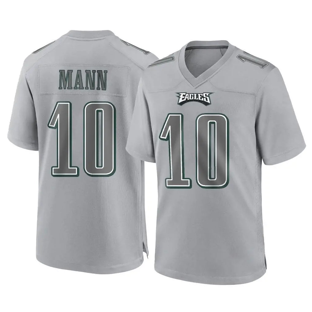 Punc P.Eagles #10 Braden Mann Player Gray Atmosphere Fashion Home Game Stitched Jerseys