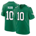Punc P.Eagles #10 Braden Mann Player Green Kelly Alternate Home Game Stitched Jerseys