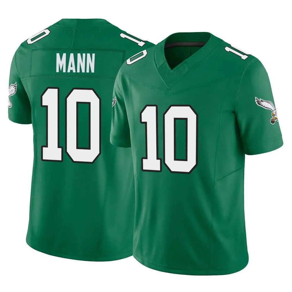 Punc P.Eagles #10 Braden Mann Player Green Kelly Alternate Vapor F.U.S.E. Home Game Stitched Jerseys