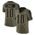 Punc P.Eagles #10 Braden Mann Player Olive Salute To Service Limited Game Stitched Jerseys