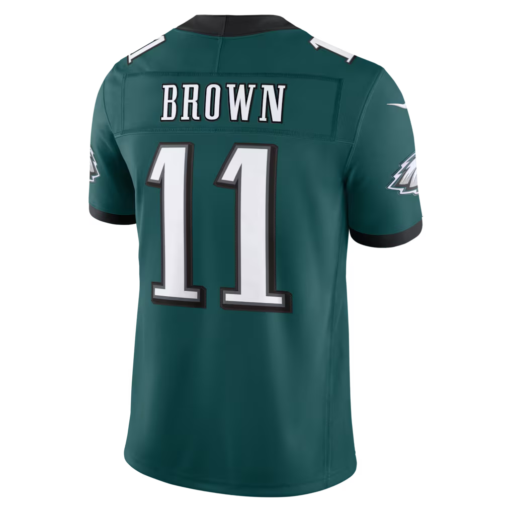 Punc P.Eagles #11 A.J. Brown Midnight Green Team Vapor F.U.S.E. Stitched Limited Jerseys