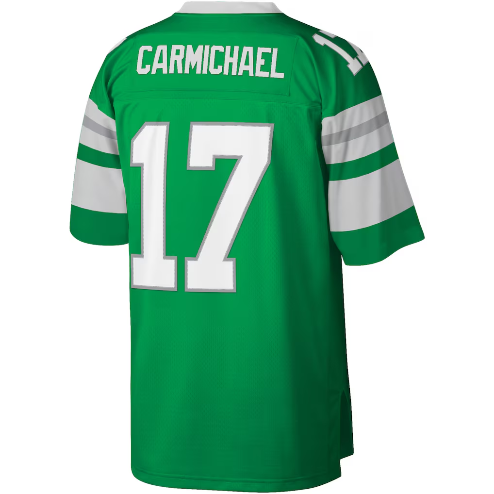 Punc P.Eagles #17 Harold Carmichael Mitchell & Ness Kelly Green Legacy Replica Stitched Puhic Jersey