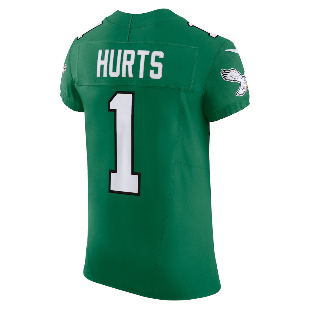 Punc P.Eagles #1 Jalen Hurts Kelly Green Alternate Vapor F.U.S.E. Elite Stitched Jerseys