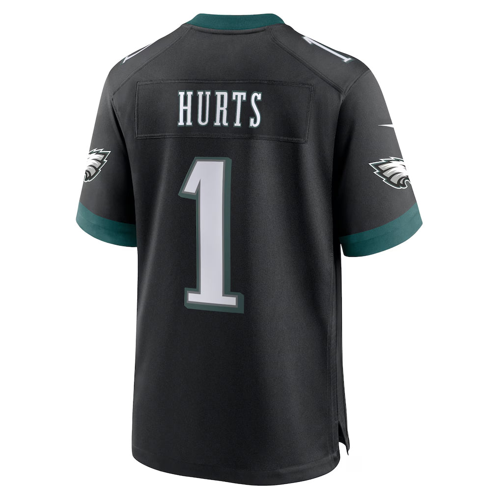 Punc P.Eagles #1 Jalen Hurts Player Black Home Game Stitched Jerseys