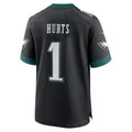 Punc P.Eagles #1 Jalen Hurts Player Black Home Game Stitched Jerseys