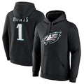 Punc P.Eagles #1 Jalen Hurts Player Black Military Hoodie Game Stitched Jerseys