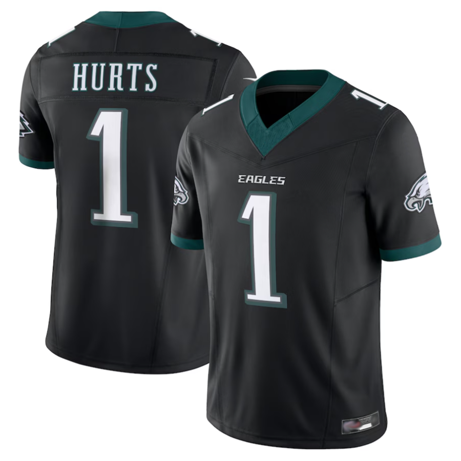 Punc P.Eagles #1 Jalen Hurts Player Black Vapor F.U.S.E. Limited Stitched Jerseys