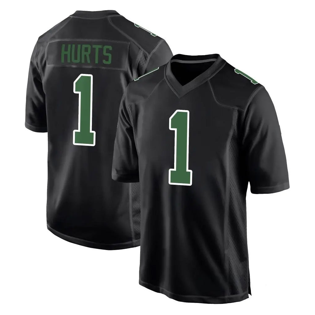 Punc P.Eagles #1 Jalen Hurts Player Carbon Green Fashion Home Game Stitched Jerseys