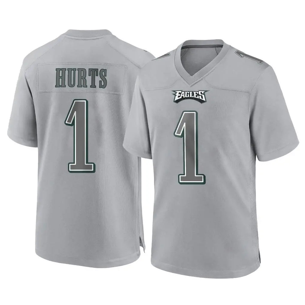 Punc P.Eagles #1 Jalen Hurts Player Gray Atmosphere Fashion Home Game Stitched Jerseys