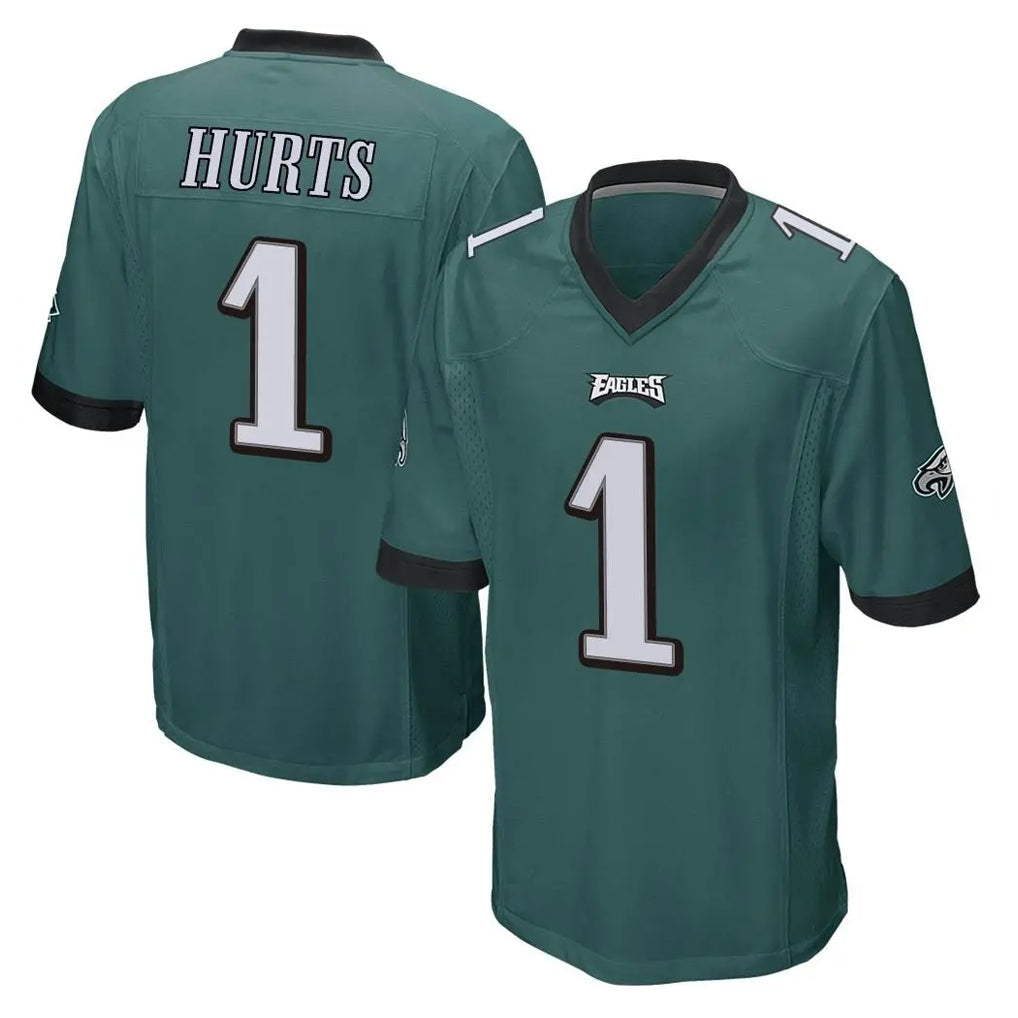Punc P.Eagles #1 Jalen Hurts Player Team Color Green Home Game Stitched Jerseys