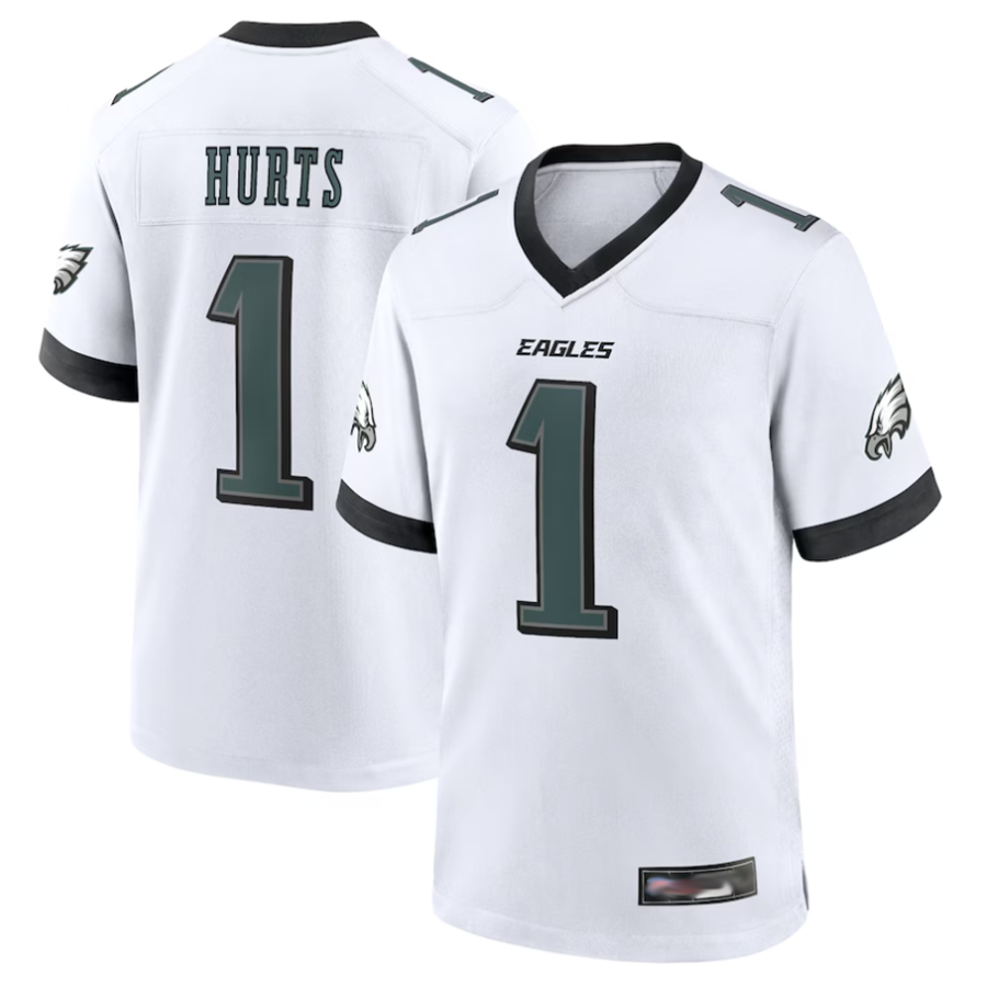Punc P.Eagles #1 Jalen Hurts Player White Game Stitched Jerseys