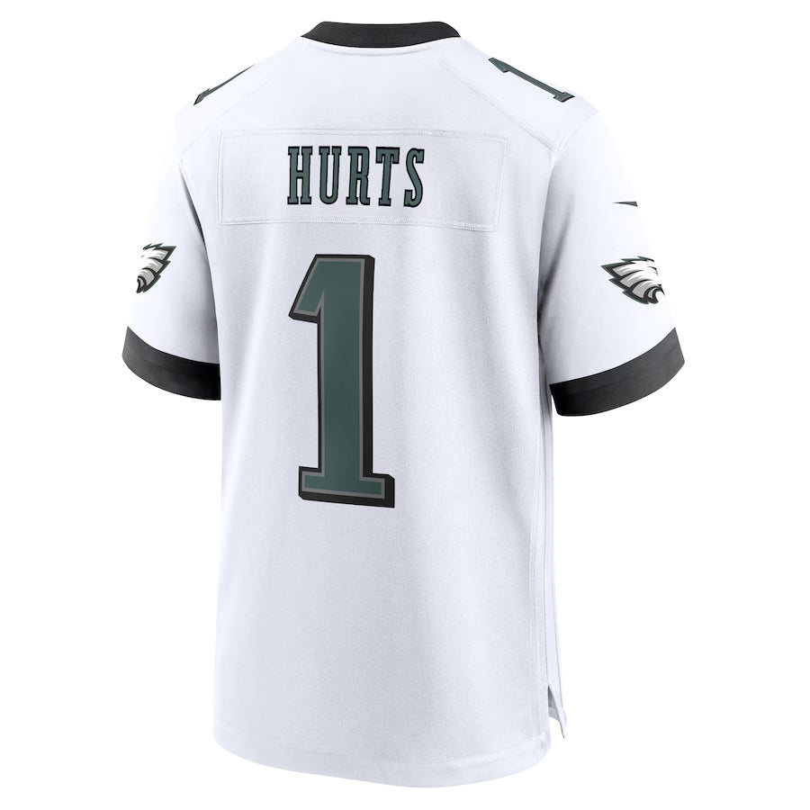 Punc P.Eagles #1 Jalen Hurts Player White Home Game Stitched Jerseys