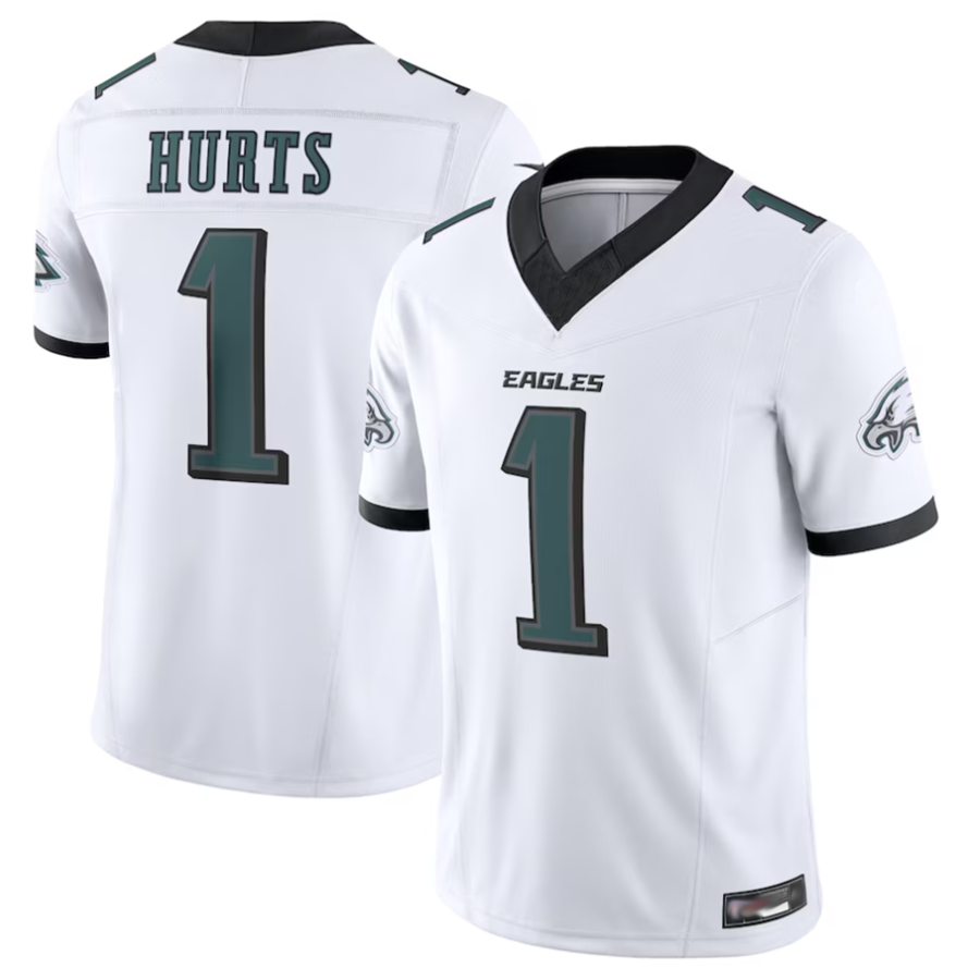 Punc P.Eagles #1 Jalen Hurts Player White Vapor F.U.S.E. Limited Stitched Jerseys