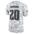 Punc P.Eagles #20 Brian Dawkins Arctic Camo 2024 Salute to Service Retired Player Limited Stitched Jerseys