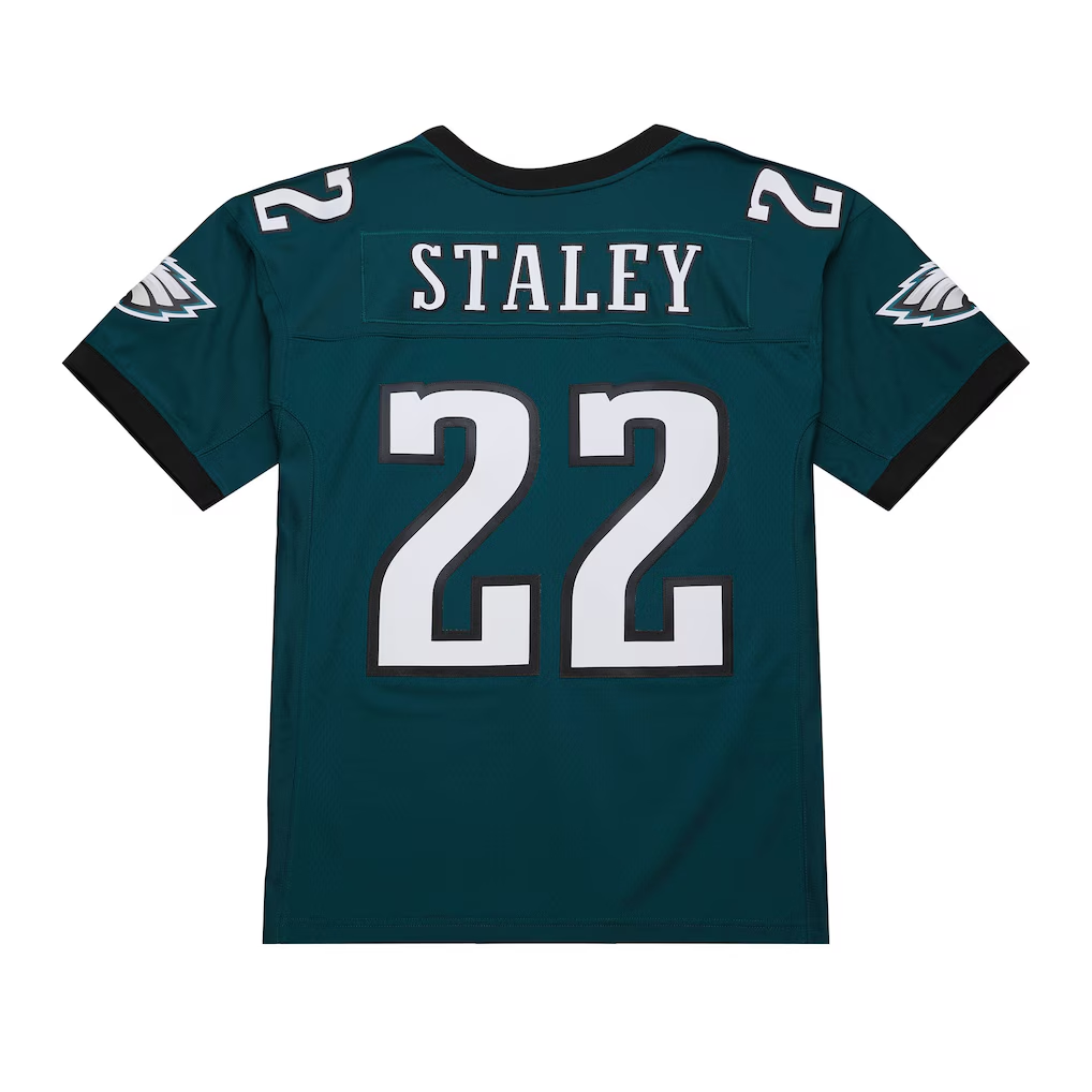 Punc P.Eagles #22 Duce Staley Mitchell & Ness Midnight Green 2002 Legacy Replica Jersey