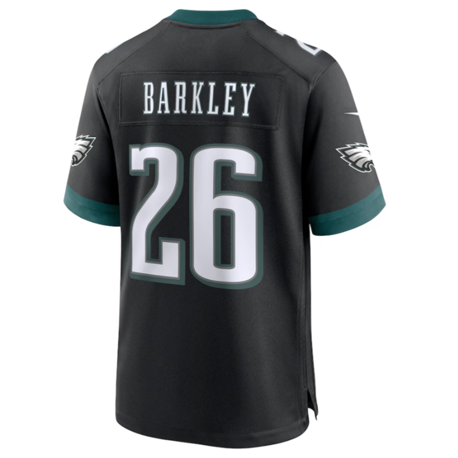 Punc P.Eagles #26 Saquon Barkley Black Alternate Game Jersey Stitched American Stitched Jersey