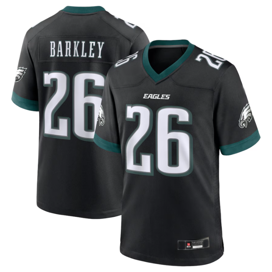 Punc P.Eagles #26 Saquon Barkley Black Alternate Game Stitched American Stitched Jerseys