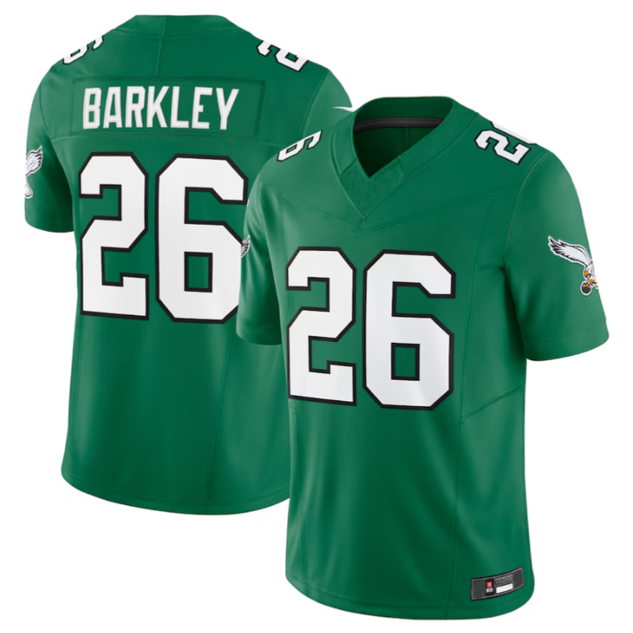 Punc P.Eagles #26 Saquon Barkley Green Alternate Vapor F.U.S.E. Limited Jersey -Stitched American Stitched Jerseys