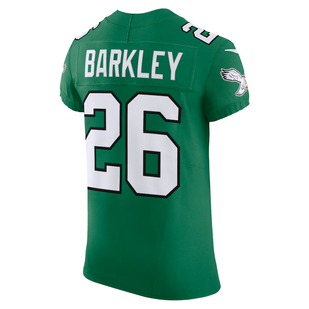 Punc P.Eagles #26 Saquon Barkley Kelly Green Alternate Vapor F.U.S.E. Elite Stitched Jerseys