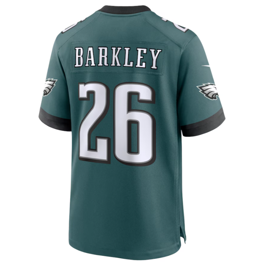 Punc P.Eagles #26 Saquon Barkley Midnight Green Game Player Stitched American Stitched Jerseys