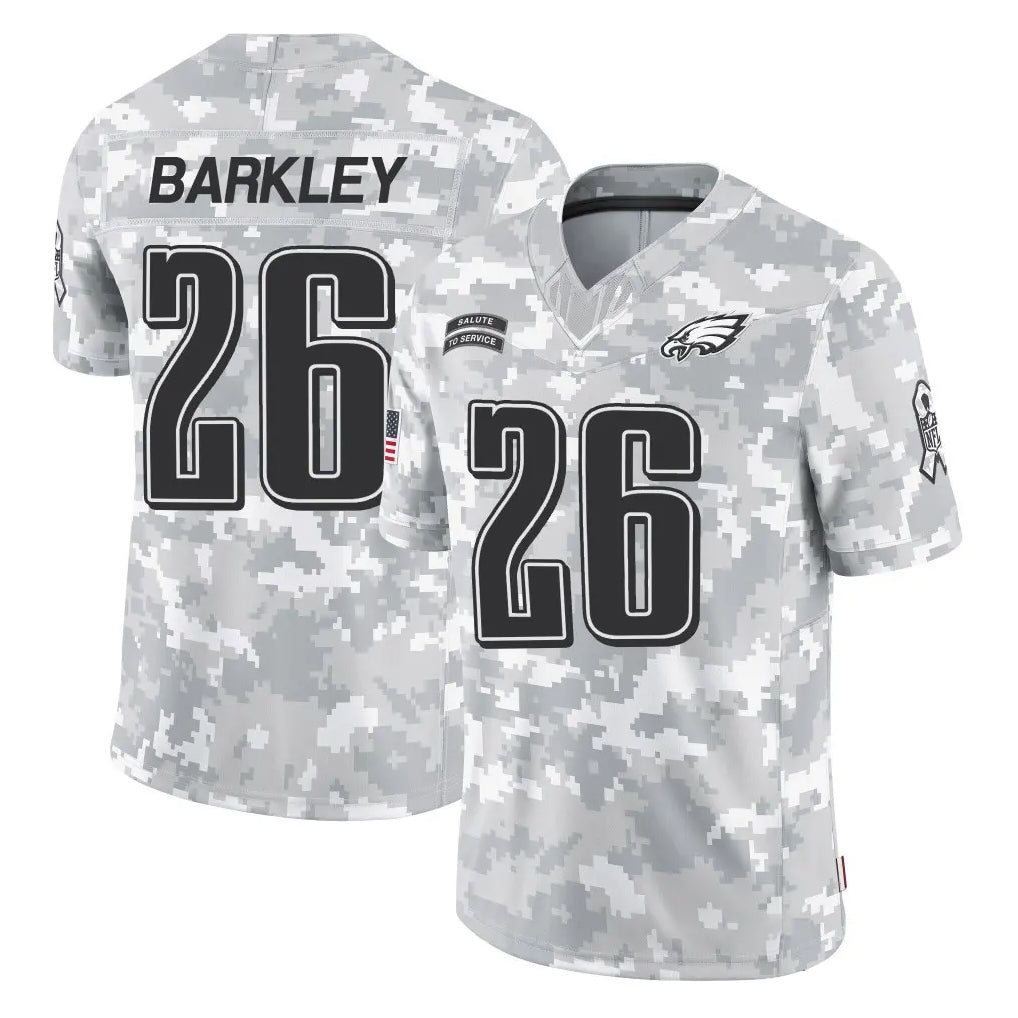 Punc P.Eagles #26 Saquon Barkley Player Arctic Camo Salute to Service Limited Game Stitched Jerseys