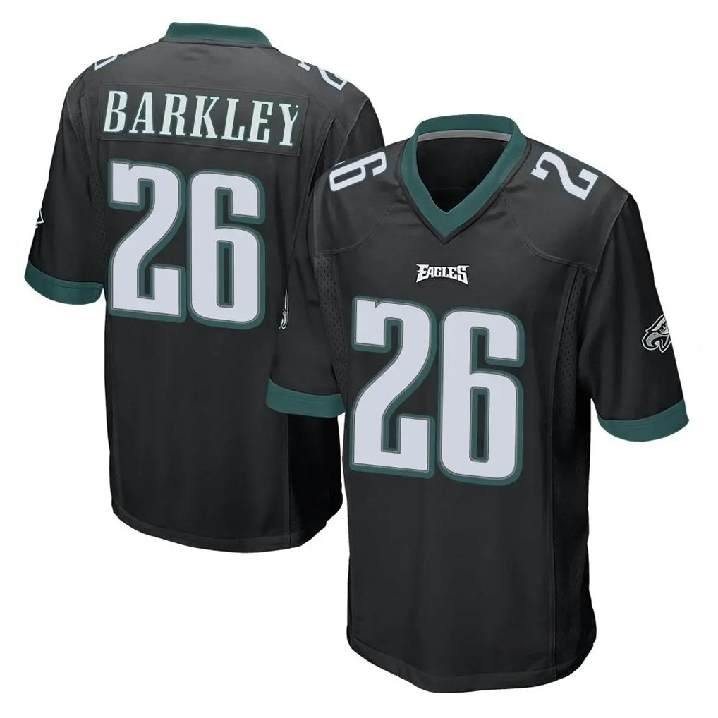 Punc P.Eagles #26 Saquon Barkley Player Black Home Game Stitched Jerseys