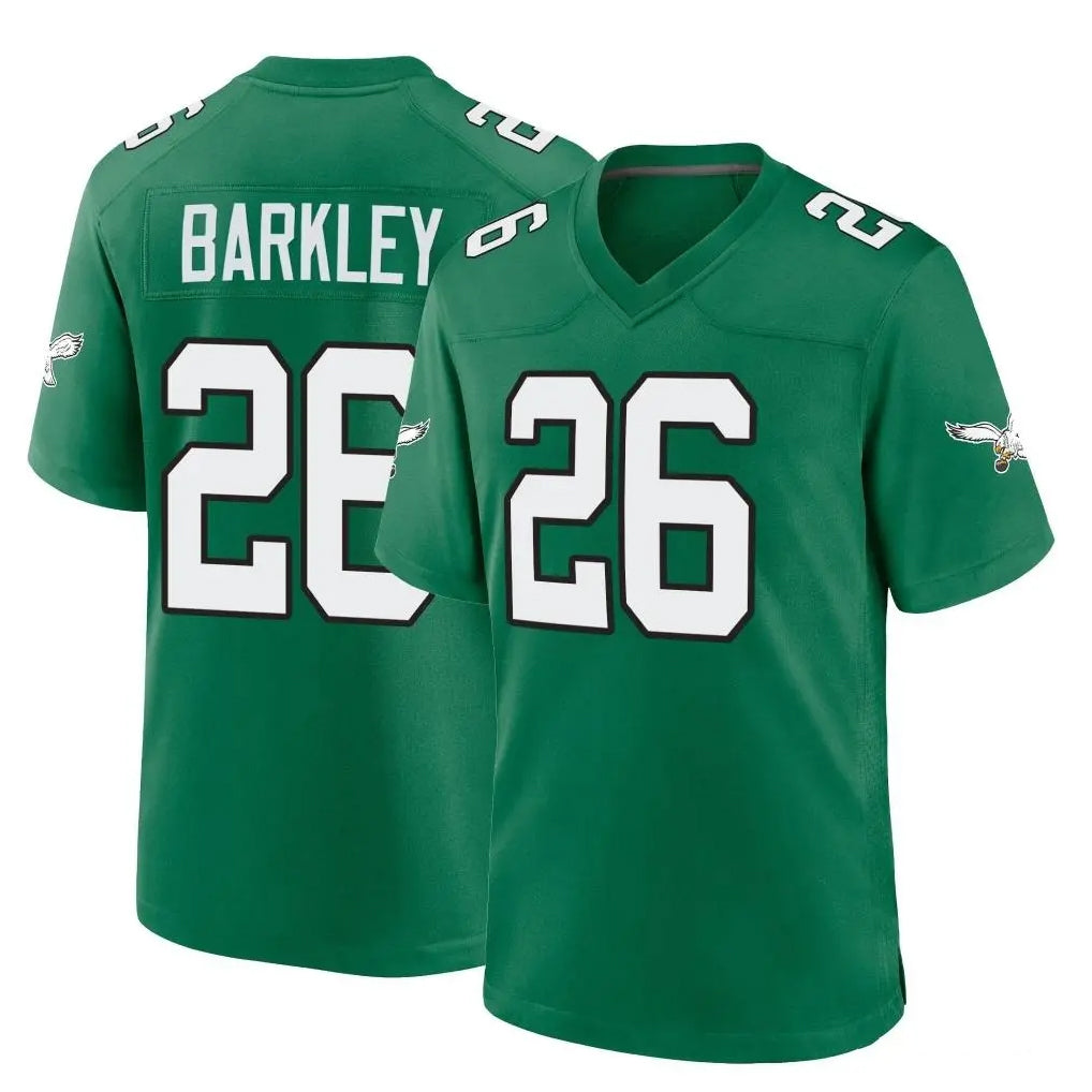 Punc P.Eagles #26 Saquon Barkley Player Green Kelly Alternate Home Game Stitched Jerseys