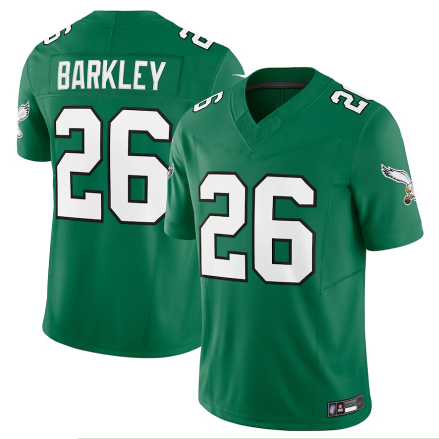 Punc P.Eagles #26 Saquon Barkley Player Kelly Green Vapor F.U.S.E. Limited Stitched Jerseys