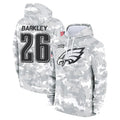 Punc P.Eagles #26 Saquon Barkley Player Military Hoodie Arctic Camo Salute To Service Stitched Jerseys