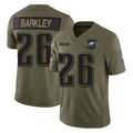 Punc P.Eagles #26 Saquon Barkley Player Olive 2025 Salute To Service Limited Stitched Jerseys