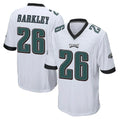 Punc P.Eagles #26 Saquon Barkley Player White Home Game Stitched Jerseys