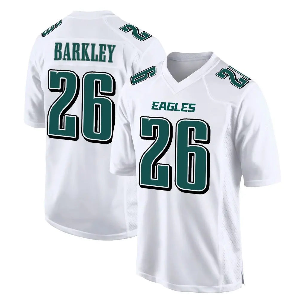 Punc P.Eagles #26 Saquon Barkley Player White Tundra Fashion Home Game Stitched Jerseys