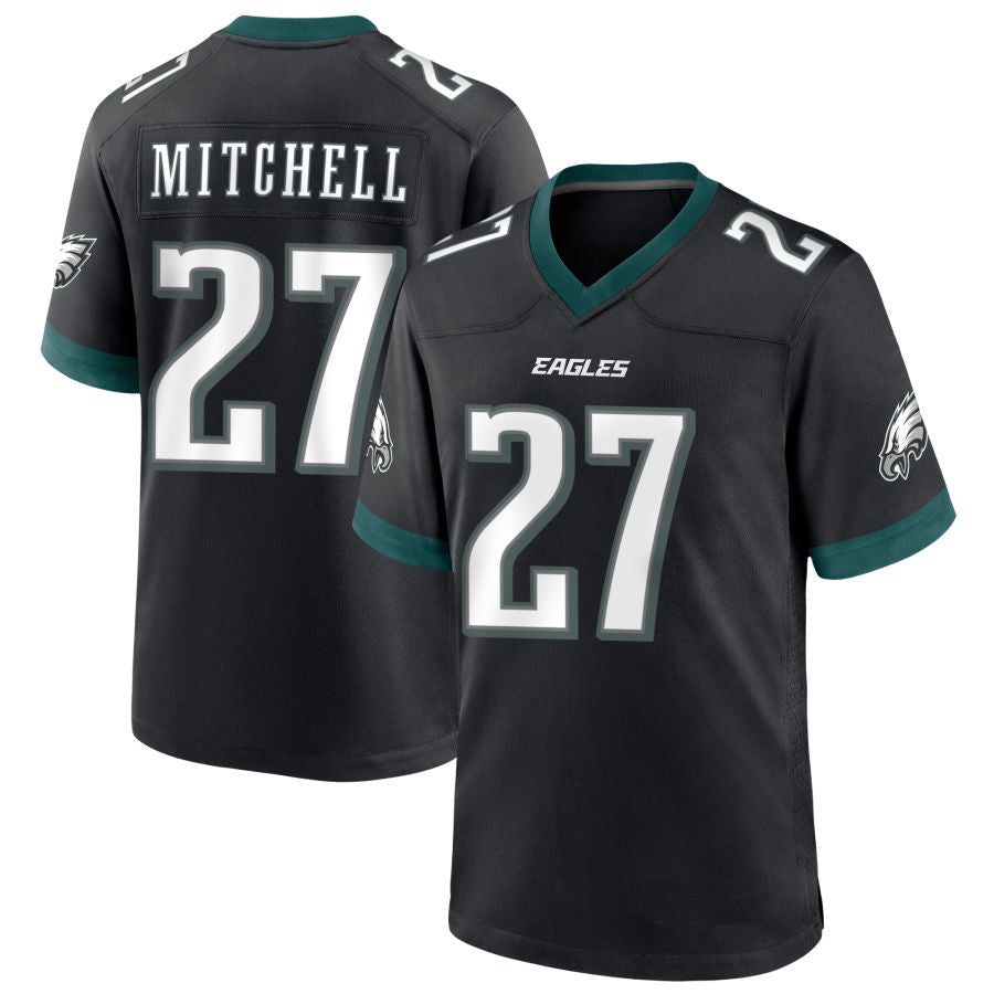 Punc P.Eagles #27 Quinyon Mitchell Player Black Home Game Stitched Jerseys