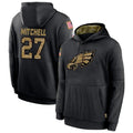 Punc P.Eagles #27 Quinyon Mitchell Player Black Military Hoodie Game Stitched Jerseys
