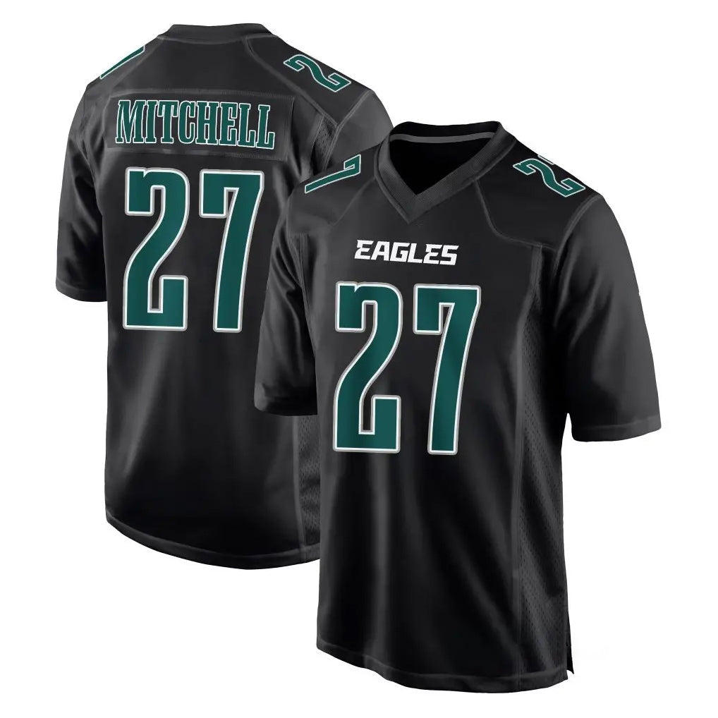 Punc P.Eagles #27 Quinyon Mitchell Player Carbon Black Fashion Home Game Stitched Jerseys